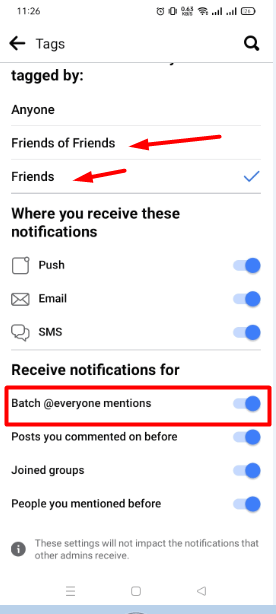 facebook auto mention off